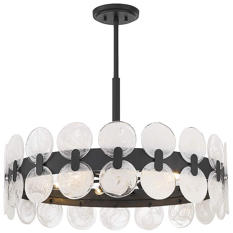 Image 6 Savoy House Boca 27 1/2"W Matte Black 6-Light Chandelier more views
