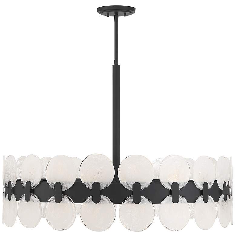 Image 1 Savoy House Boca 35 1/2"W Matte Black 10-Light Chandelier