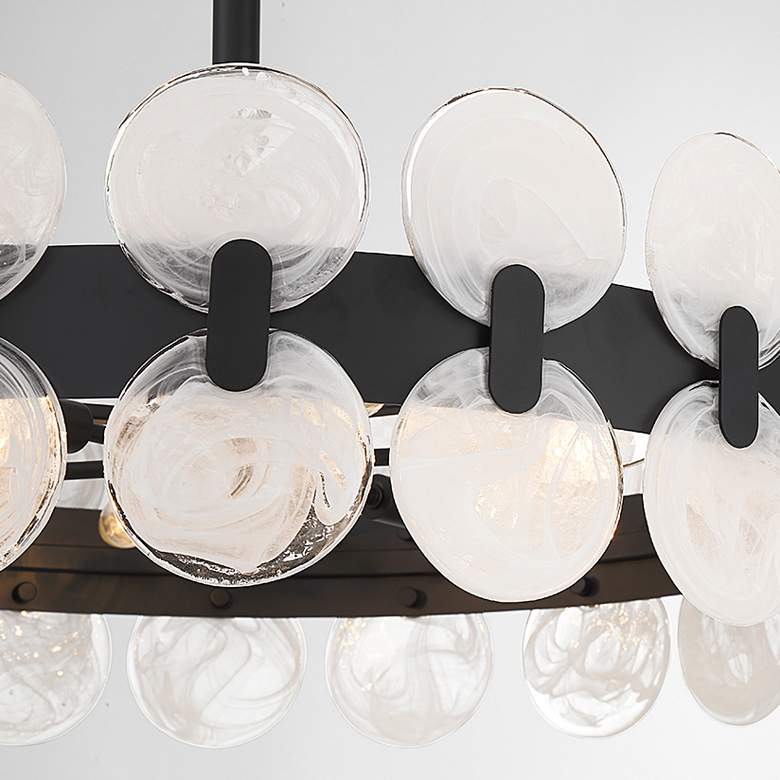 Image 3 Savoy House Boca 35 1/2"W Matte Black 10-Light Chandelier more views