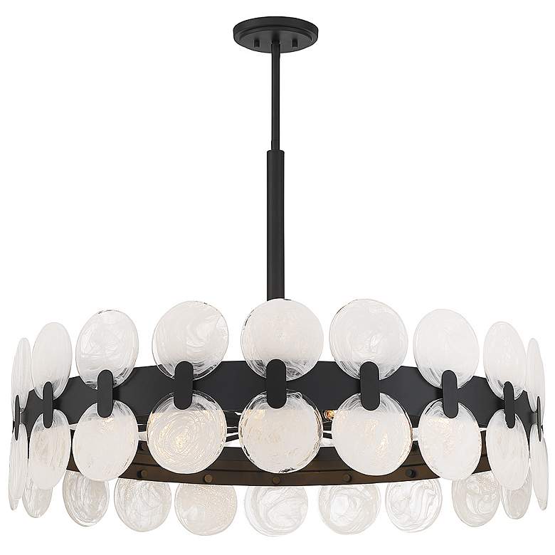 Image 5 Savoy House Boca 35 1/2"W Matte Black 10-Light Chandelier more views