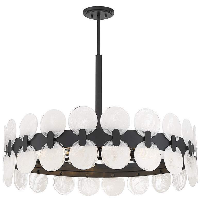 Image 6 Savoy House Boca 35 1/2"W Matte Black 10-Light Chandelier more views
