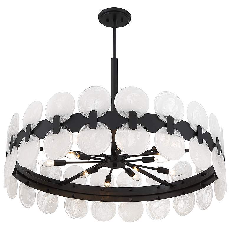 Image 7 Savoy House Boca 35 1/2"W Matte Black 10-Light Chandelier more views