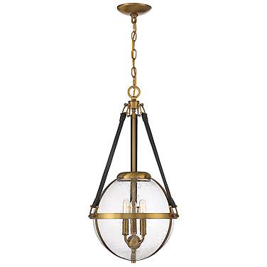 Savoy House Bozeman 14" Wide Warm Brass 3-Light Pendant