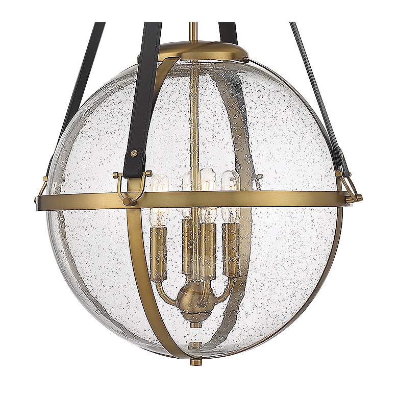 Image 2 Savoy House Bozeman 18" Wide Warm Brass 4-Light Orb Pendant more views