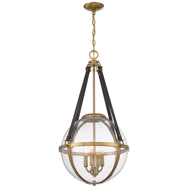 Image 5 Savoy House Bozeman 18" Wide Warm Brass 4-Light Orb Pendant more views