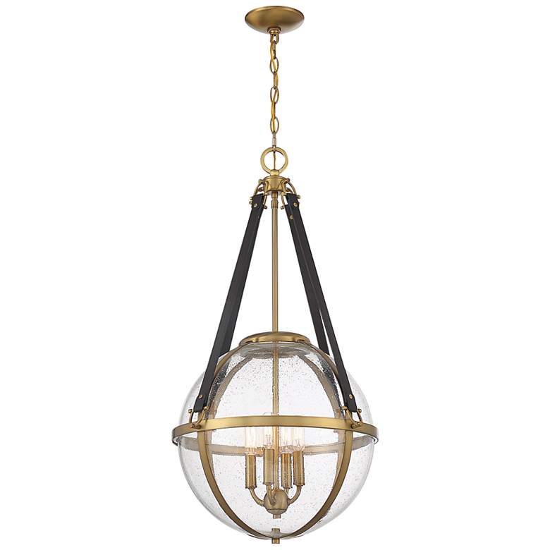 Image 5 Savoy House Bozeman 18 inch Wide Warm Brass 4-Light Orb Pendant more views