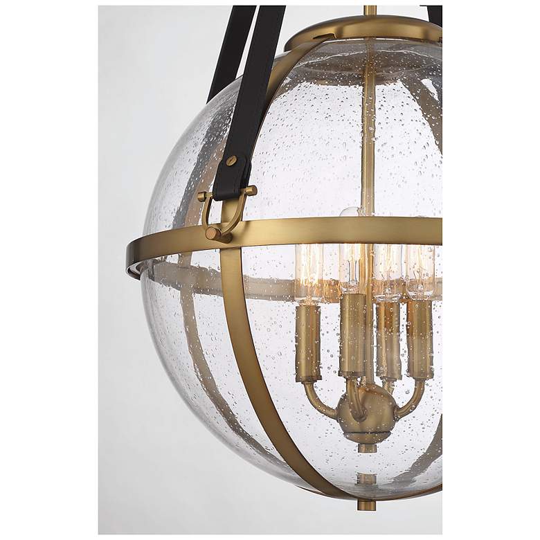 Image 6 Savoy House Bozeman 18" Wide Warm Brass 4-Light Orb Pendant more views