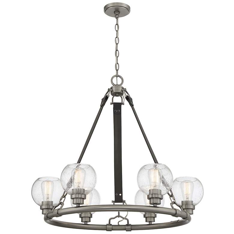 Image 2 Savoy House Bozeman 29" Wide Antique Nickel 6-Light Chandelier more views