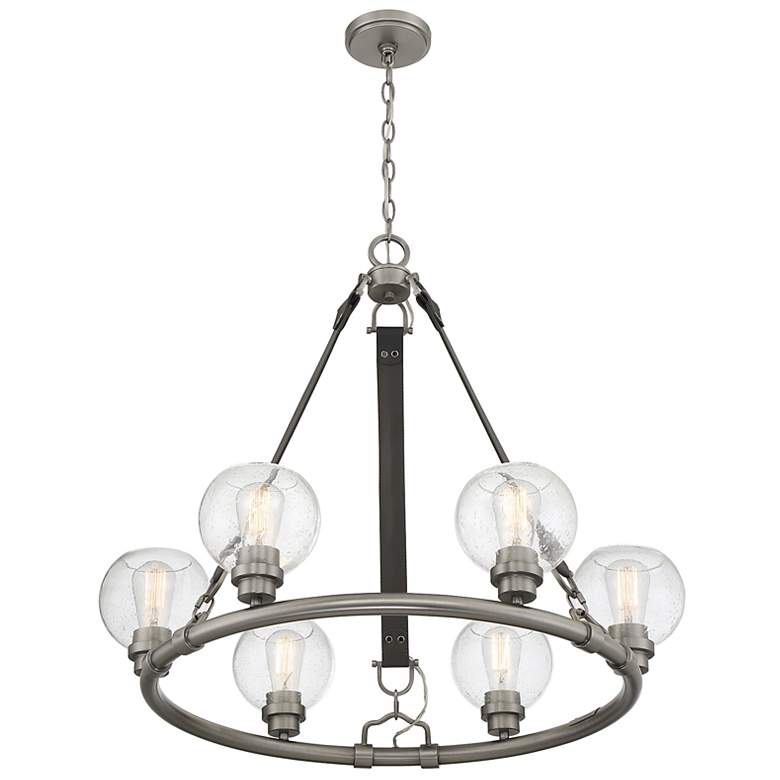 Image 3 Savoy House Bozeman 29" Wide Antique Nickel 6-Light Chandelier more views