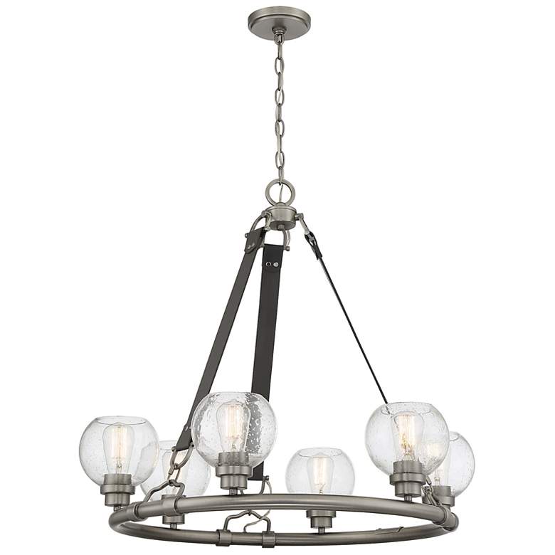 Image 4 Savoy House Bozeman 29" Wide Antique Nickel 6-Light Chandelier more views