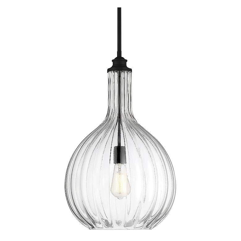 Image 1 Savoy House Brandon 14" Wide Matte Black Pendant Light