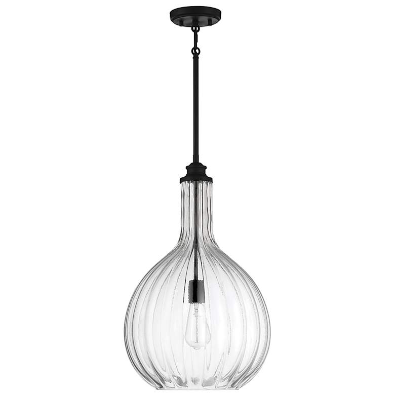 Image 4 Savoy House Brandon 14" Wide Matte Black Pendant Light more views