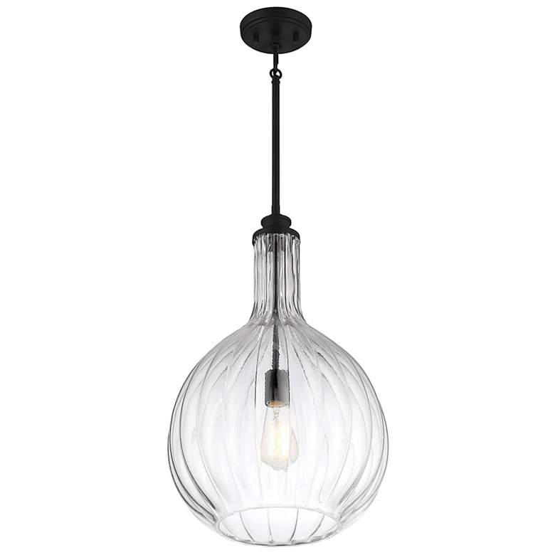 Image 5 Savoy House Brandon 14" Wide Matte Black Pendant Light more views