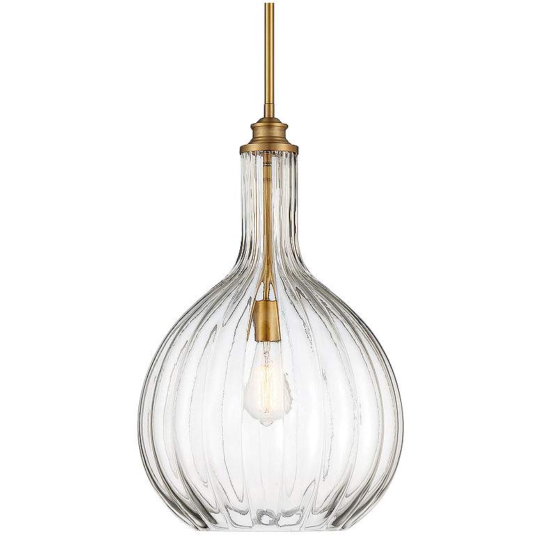 Image 1 Savoy House Brandon 14" Wide Warm Brass Pendant Light