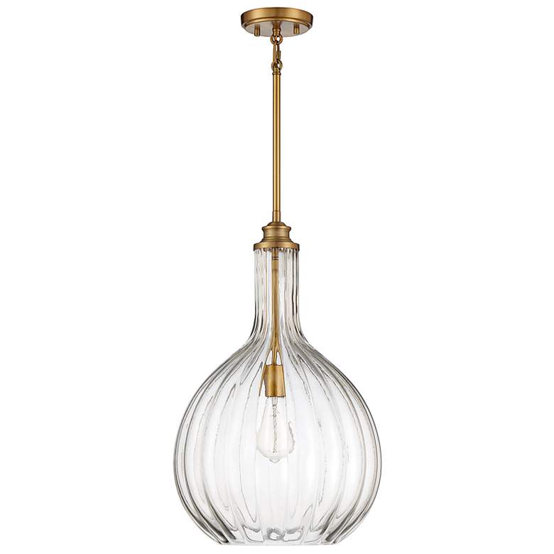 Image 3 Savoy House Brandon 14" Wide Warm Brass Pendant Light more views