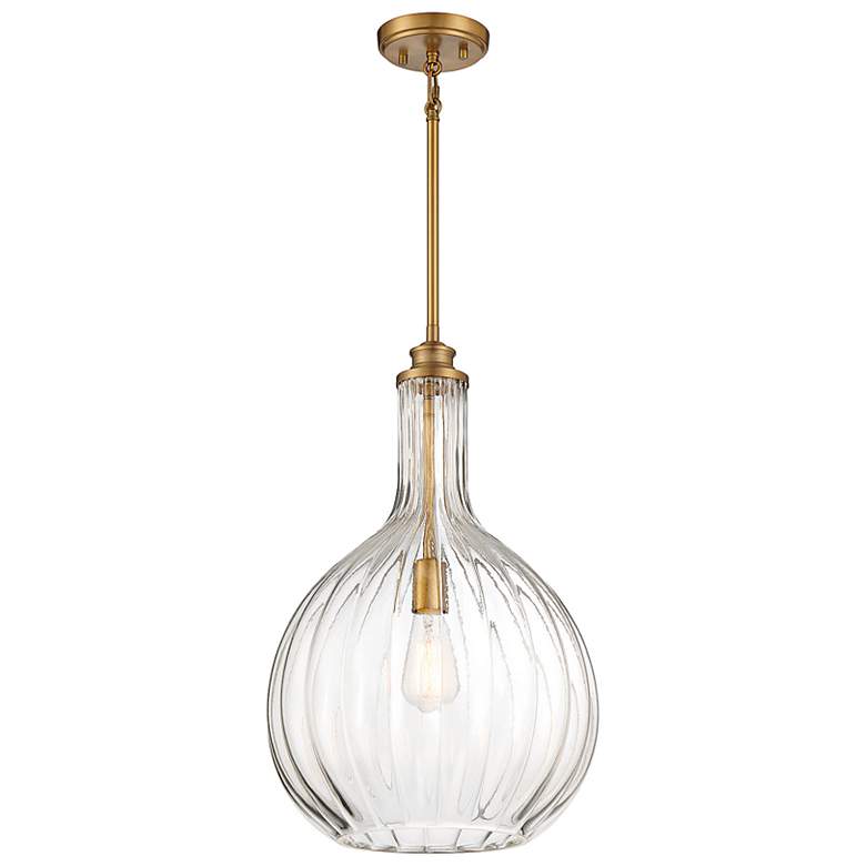 Image 5 Savoy House Brandon 14" Wide Warm Brass Pendant Light more views