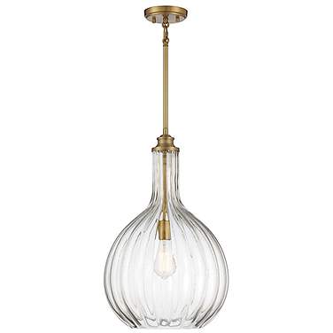 Savoy House Brandon 14" Wide Warm Brass Pendant Light