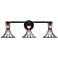Savoy House Breur 28" Wide 3-Light Matte Black with Warm Brass Bath Li