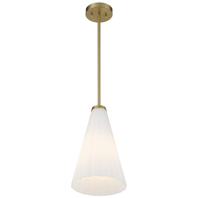 Image 4 Savoy House Bristol 9" Wide Warm Brass Mini Pendant more views