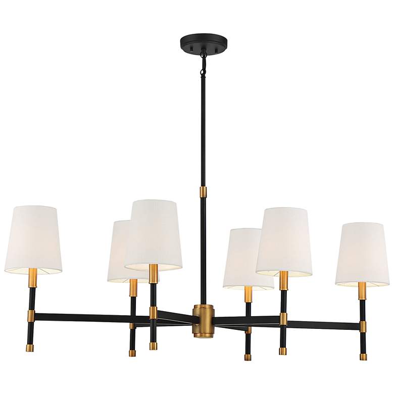 Image 2 Savoy House Brody 41" Wide 6-Light Shade Chandelier