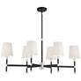 1_Savoy House Brody 41"W Matte Black 6-Light Linear Chandelier