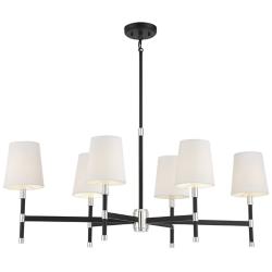 Savoy House Brody 41"W Matte Black 6-Light Linear Chandelier