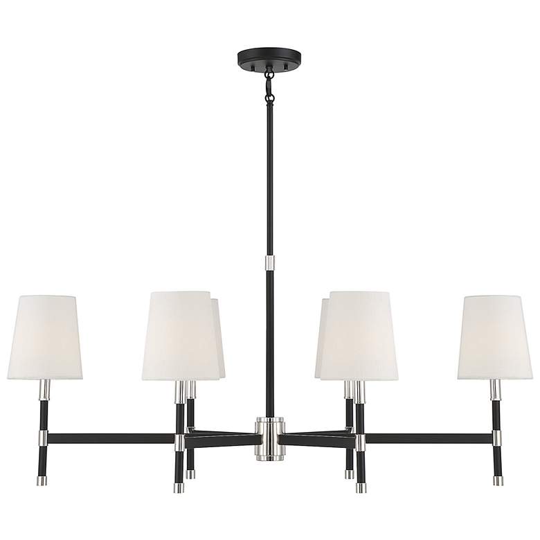 Image 5 Savoy House Brody 41"W Matte Black 6-Light Linear Chandelier more views