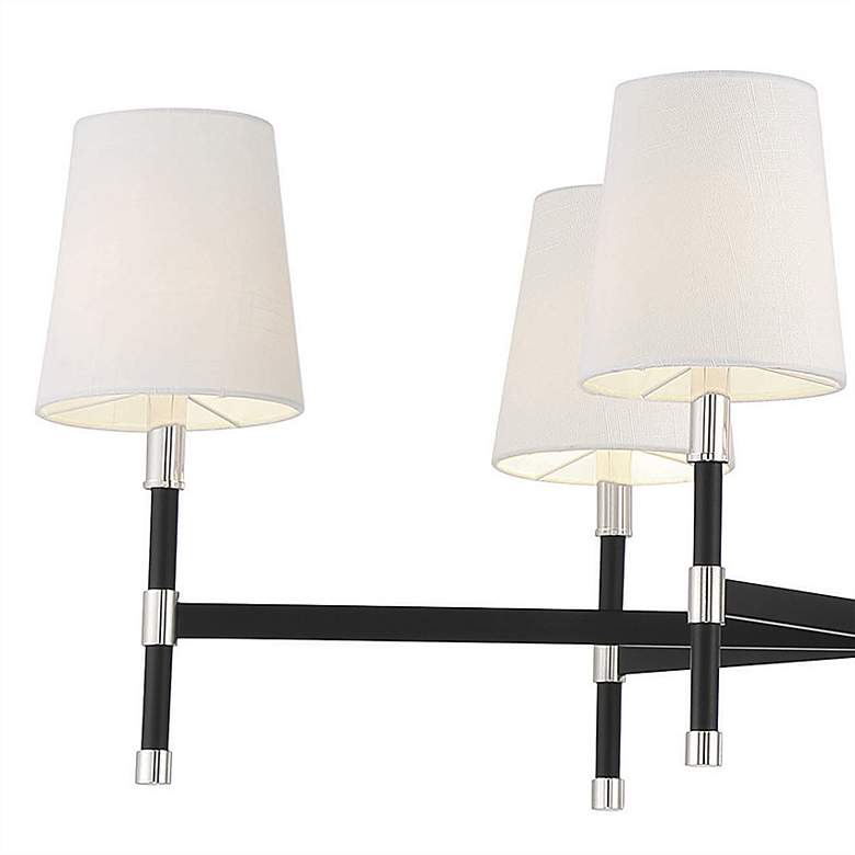 Image 2 Savoy House Brody Matte Black &amp; Polished Nickel Accents Chandelier more views