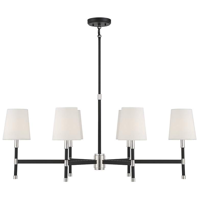 Image 5 Savoy House Brody Matte Black &amp; Polished Nickel Accents Chandelier more views