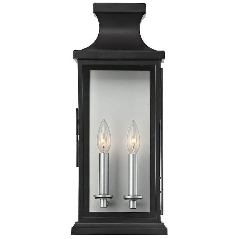 Image 1 Savoy House Brooke 20" High Black 2-Light Outdoor Wall Light