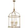 1_Savoy House Brookstone 26" Wide Warm Brass 6-Light Pendant
