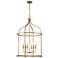 Savoy House Brookstone 26" Wide Warm Brass 6-Light Pendant