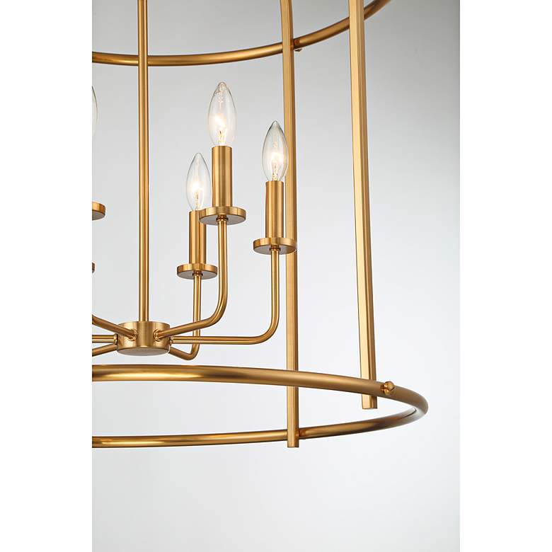 Image 6 Savoy House Brookstone 26" Wide Warm Brass 6-Light Pendant more views