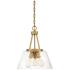 Savoy House Calhoun 15" Wide Warm Brass 3-Light Pendant