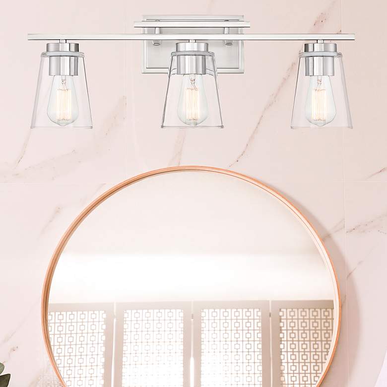 Image 2 Savoy House Calhoun 24" Wide 3-Light Satin Nickel Bath Vanity Light