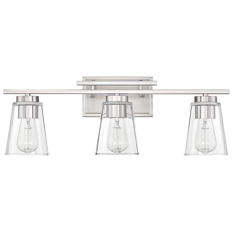 Image 5 Savoy House Calhoun 24" Wide 3-Light Satin Nickel Bath Vanity Light more views