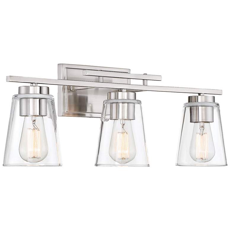 Image 6 Savoy House Calhoun 24" Wide 3-Light Satin Nickel Bath Vanity Light more views