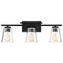 3_Savoy House Calhoun 24" Wide Matte Black 3-Light Bath Light