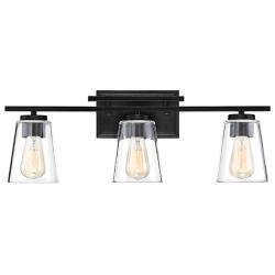 Savoy House Calhoun 24" Wide Matte Black 3-Light Bath Light