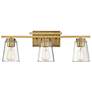 1_Savoy House Calhoun 24" Wide Warm Brass 3-Light Bath Light