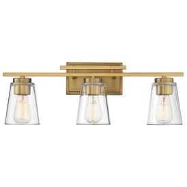 Savoy House Calhoun 24" Wide Warm Brass 3-Light Bath Light Savoy House Calhoun 24" Wide Warm Brass 3-Light Bath Light