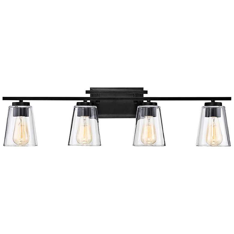 Image 1 Savoy House Calhoun 32" Wide Matte Black 4-Light Bath Light