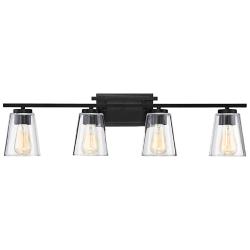 Savoy House Calhoun 32" Wide Matte Black 4-Light Bath Light