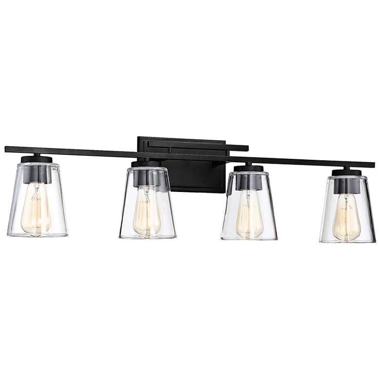 Image 4 Savoy House Calhoun 32" Wide Matte Black 4-Light Bath Light more views