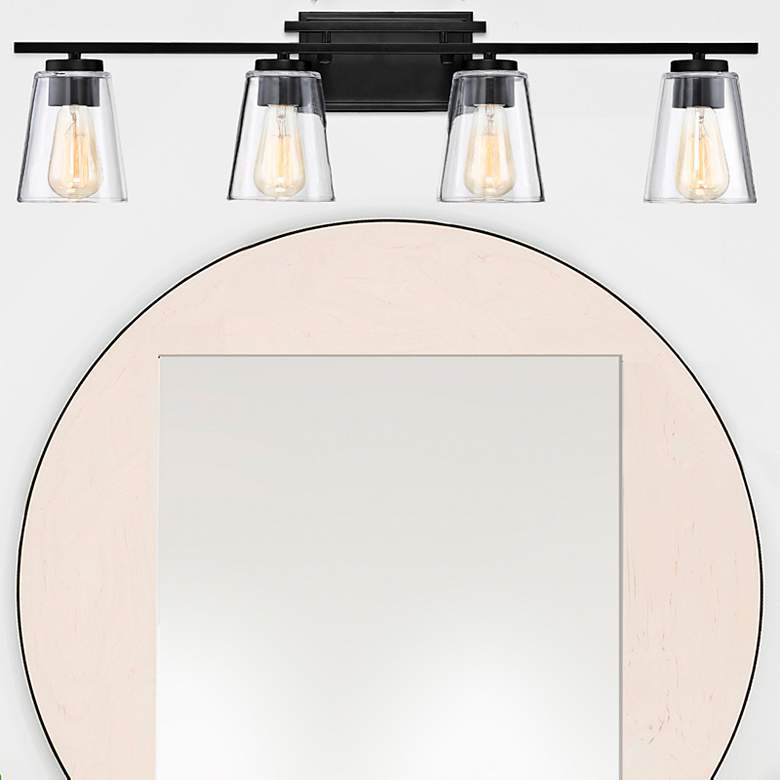 Image 7 Savoy House Calhoun 32" Wide Matte Black 4-Light Bath Light more views