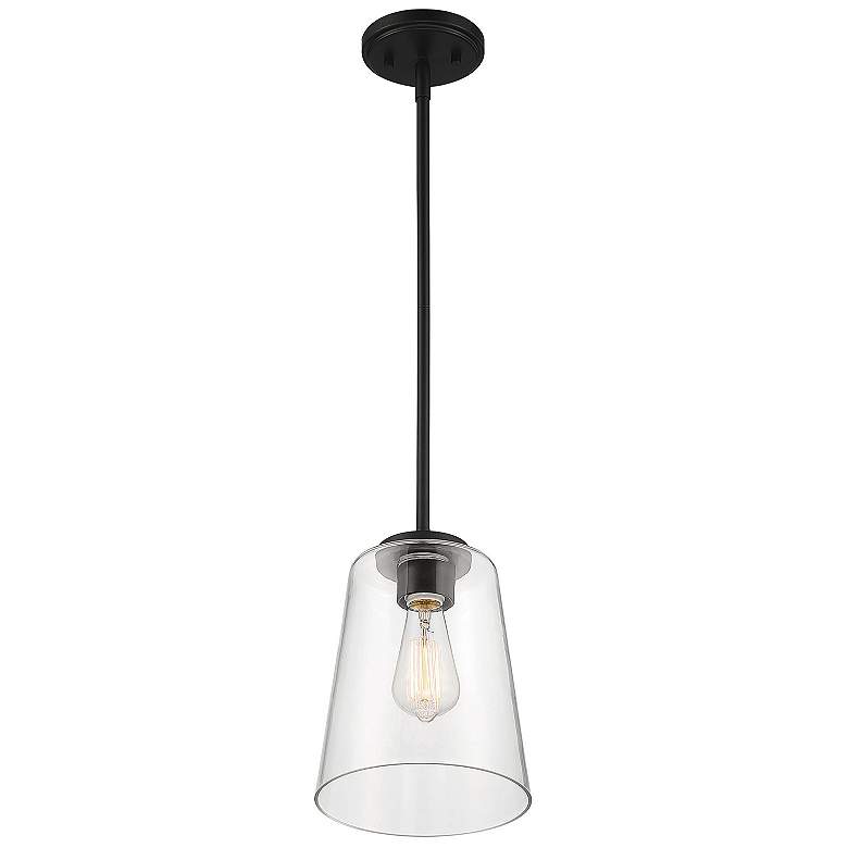 Image 4 Savoy House Calhoun 8" Wide Matte Black Mini Pendant more views