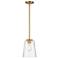 Savoy House Calhoun 8" Wide Warm Brass Mini Pendant