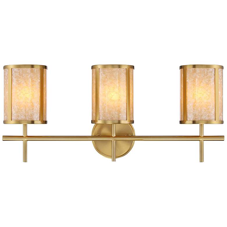 Image 1 Savoy House Camden 24" Wide Warm Brass 3-Light Bath Light