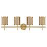 2_Savoy House Camden 33 3/4"W Warm Brass 4-Light Bath Light more views