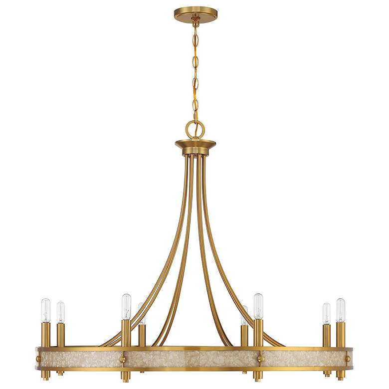 Image 2 Savoy House Camden 36" Wide Warm Brass 8-Light Chandelier more views